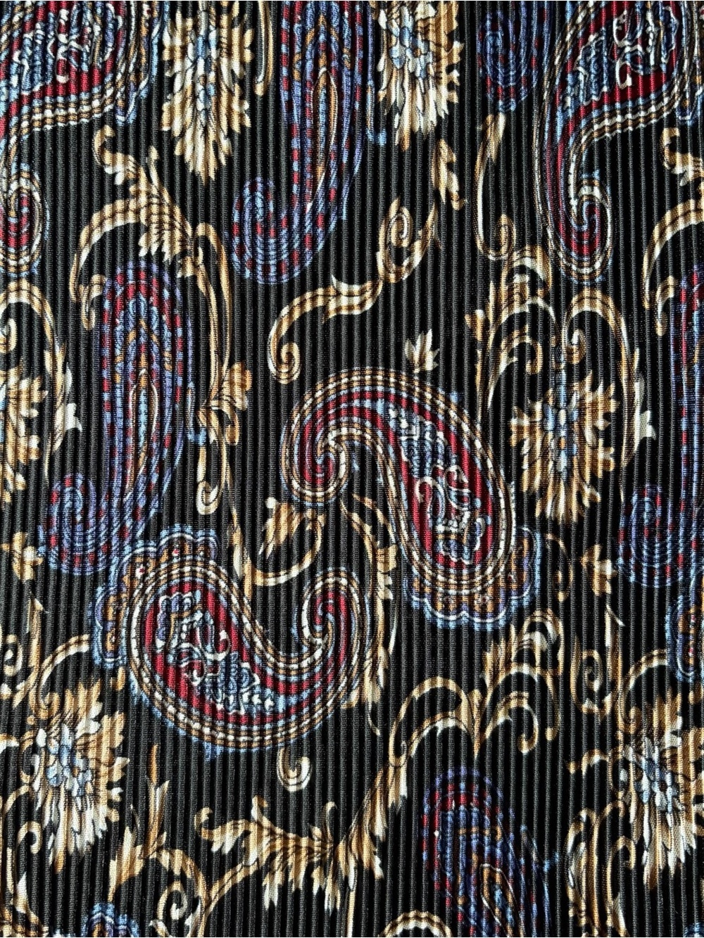 Vintage E.R. Designs Paisley Plisse Pleated Tank Top Women's Medium Y2K Black - Picture 5 of 7